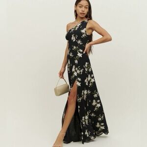 Reformation Evelyn dress in orchids